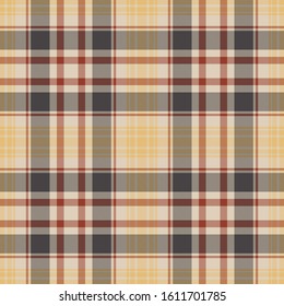 Tartan, plaid pattern seamless vector illustration. Checkered texture for clothing fabric prints, web design, home textile.