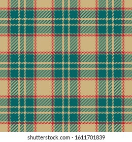 Tartan, plaid pattern seamless vector illustration. Checkered texture for clothing fabric prints, web design, home textile.