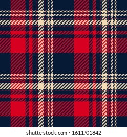 Tartan, plaid pattern seamless vector illustration. Checkered texture for clothing fabric prints, web design, home textile.