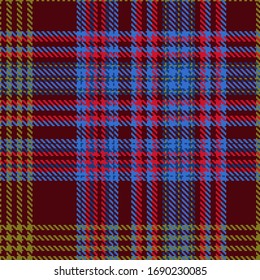 Tartan, plaid pattern seamless vector illustration. Checkered texture for clothing fabric prints, web design, home textile.