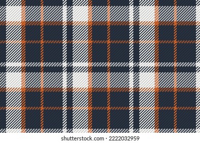Patrón de plaid de tartán fondo vectorial sin fisuras. Compruebe si la camisa de la manta, la manta, el tirón u otro diseño textil moderno está en relieve. 