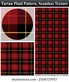 
Tartan, plaid pattern, Seamless vector illustration, Seamless plaid, Textured seamless tartan plaid, Textured tartan plaid, Seamless vector pattern, Cloth Pattern Vector Texture, Red Black Cloth.