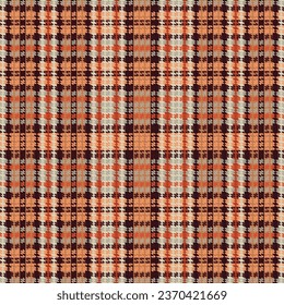 Tartan plaid pattern with texture and coffee color. Vector illustration.
