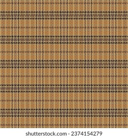 Tartan plaid pattern with texture and coffee color. Vector illustration.