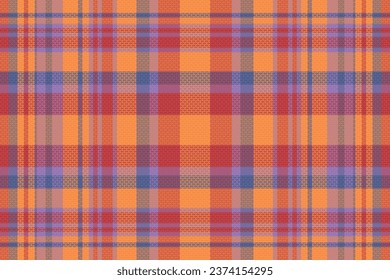 Tartan plaid pattern with texture and coffee color. Vector illustration.