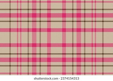 Tartan plaid pattern with texture and coffee color. Vector illustration.