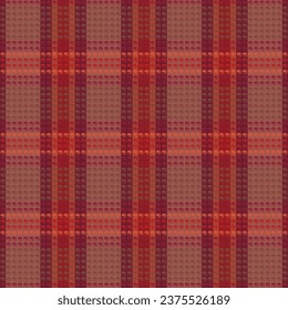 Tartan plaid pattern with texture and coffee color. Vector illustration.