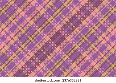 Tartan plaid pattern with texture and coffee color. Vector illustration.