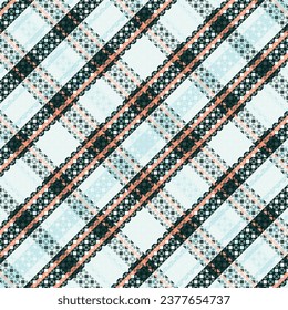 Tartan-Muster mit Textur und Kaffeefarbe. Vektorgrafik.