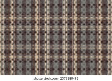 Tartan plaid pattern with texture and coffee color. Vector illustration.