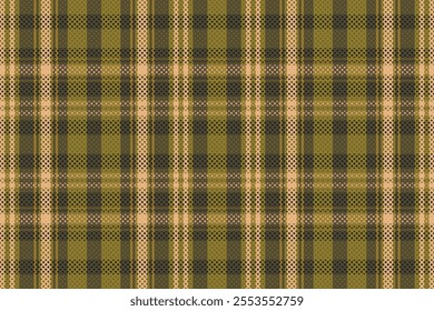 Tartan plaid pattern with texture and coffee color. Vector illustration.
