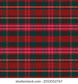 Tartan plaid pattern with texture and coffee color. Vector illustration.