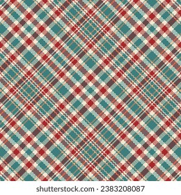 Tartan plaid pattern with texture and nature color. Vector illustration.
