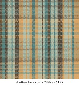 Tartan plaid pattern with texture and retro color. Vector illustration.