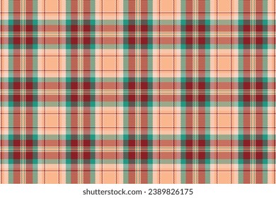 Tartan plaid pattern with texture and retro color. Vector illustration.
