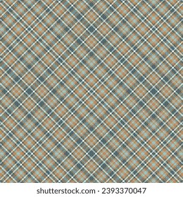 Tartán trenzado patrón con textura y color retro. Ilustración vectorial.
