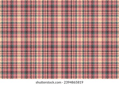 Tartan plaid pattern with texture and retro color. Vector illustration.