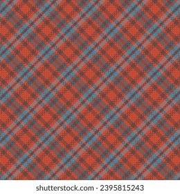 Tartan plaid pattern with texture and retro color. Vector illustration.