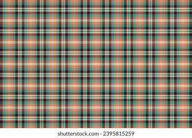 Tartan plaid pattern with texture and retro color. Vector illustration.