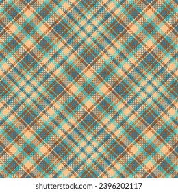 Tartan plaid pattern with texture and retro color. Vector illustration.