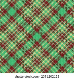 Tartán trenzado patrón con textura y color retro. Ilustración vectorial.