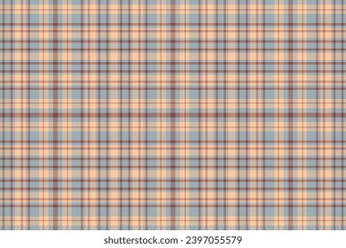 Tartan plaid pattern with texture and retro color. Vector illustration.