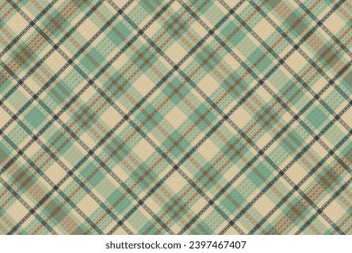 Tartán trenzado patrón con textura y color retro. Ilustración vectorial.