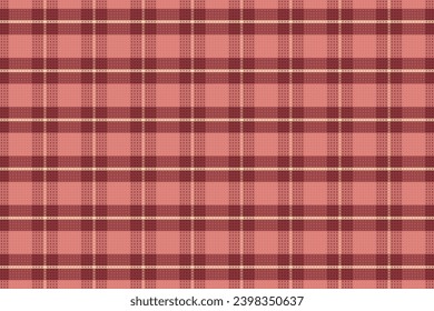 Tartan plaid pattern with texture and retro color. Vector illustration.