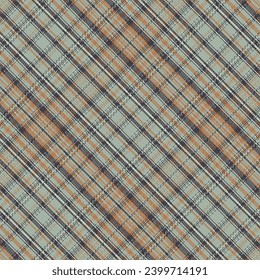 Tartan plaid pattern with texture and retro color. Vector illustration.