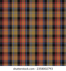 Tartan plaid pattern with texture and summer color. Vector illustration.