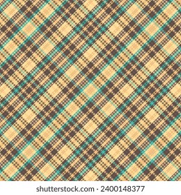 Tartan plaid pattern with texture and summer color. Vector illustration.