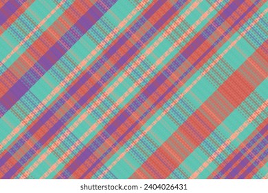 Tartan plaid pattern with texture and summer color. Vector illustration.