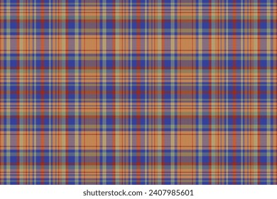 Tartan plaid pattern with texture and summer color. Vector illustration.