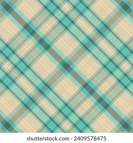 Tartán trenzado con textura y color de verano. Ilustración vectorial.
