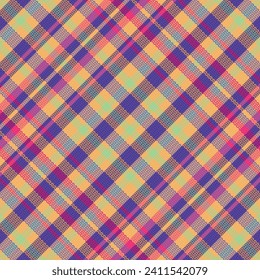 Tartan plaid pattern with texture and summer color. Vector illustration.