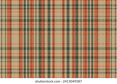 Tartan plaid pattern with texture and summer color. Vector illustration.
