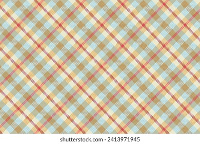 Tartan plaid pattern with texture and summer color. Vector illustration.
