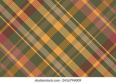 Tartan plaid pattern with texture and summer color. Vector illustration.