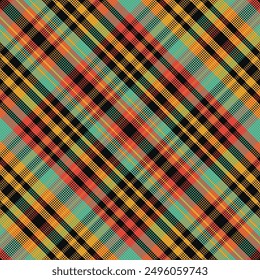 Tartan plaid pattern with texture and summer color. Vector illustration.