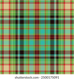 Tartan plaid pattern with texture and summer color. Vector illustration.