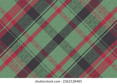 Tartan plaid pattern with texture. Vector illustration.