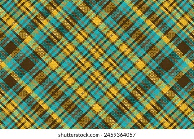 Tartan plaid pattern with texture. Vector illustration.