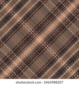Tartan plaid pattern with texture. Vector illustration.