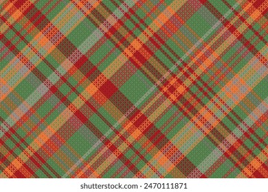 Tartan plaid pattern with texture. Vector illustration.