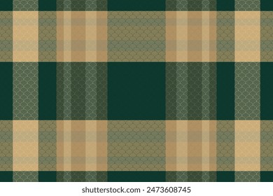 Tartan plaid pattern with texture. Vector illustration.