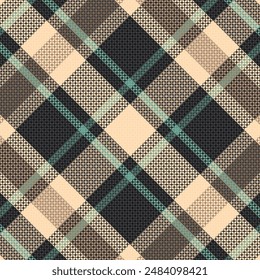 Tartan plaid pattern with texture. Vector illustration.