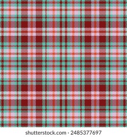 Tartan plaid pattern with texture. Vector illustration.