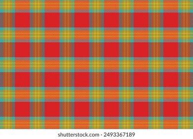 Tartan plaid pattern with texture. Vector illustration.