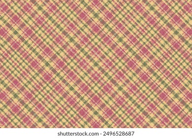Tartan plaid pattern with texture. Vector illustration.