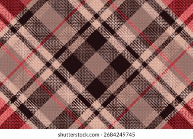Tartan xadrez padrão com textura. Ilustração vetorial.
